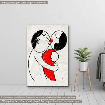 Πίνακας σε καμβά Kiss