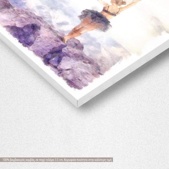 Canvas print Dancer with balloons painting, detail