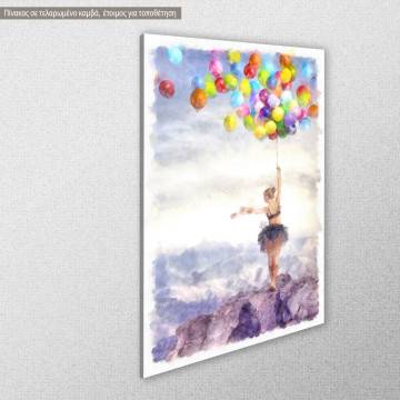 Canvas print Dancer with balloons painting View 1 2