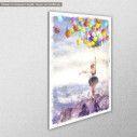 Canvas print Dancer with balloons painting, side