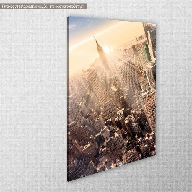 Canvas print Manhattan downtown skyline, side