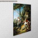 Canvas print Lovers in a park, Boucher F, side