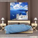 Canvas print Santorini, church at Oia