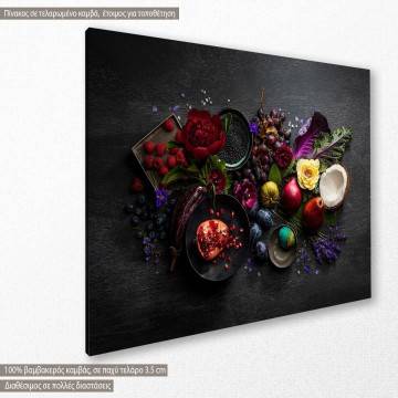 Canvas print Fruit and vegetables Framed canvas View 1 2