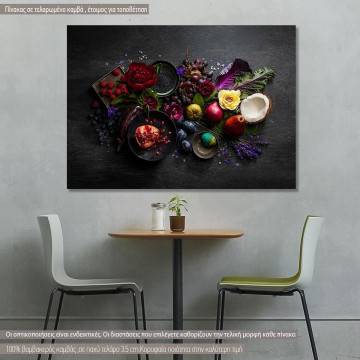 Πίνακας σε καμβά Φρούτα και λαχανικά