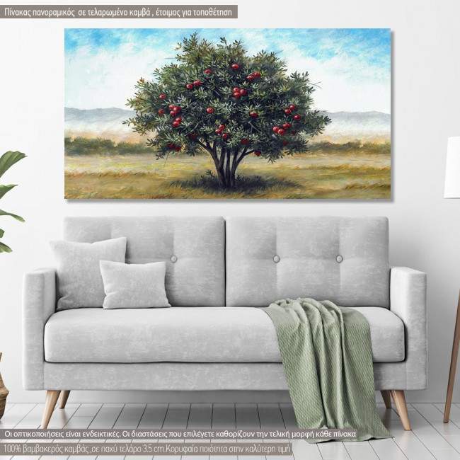 Canvas print Pomegranate, panoramic
