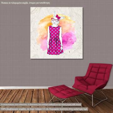 Canvas print Bunny hipster