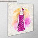 Canvas print Bunny hipster, side