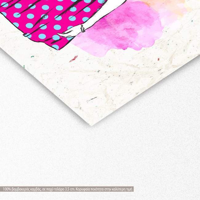 Canvas print Cat hipster, detail