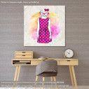 Canvas print Cat hipster