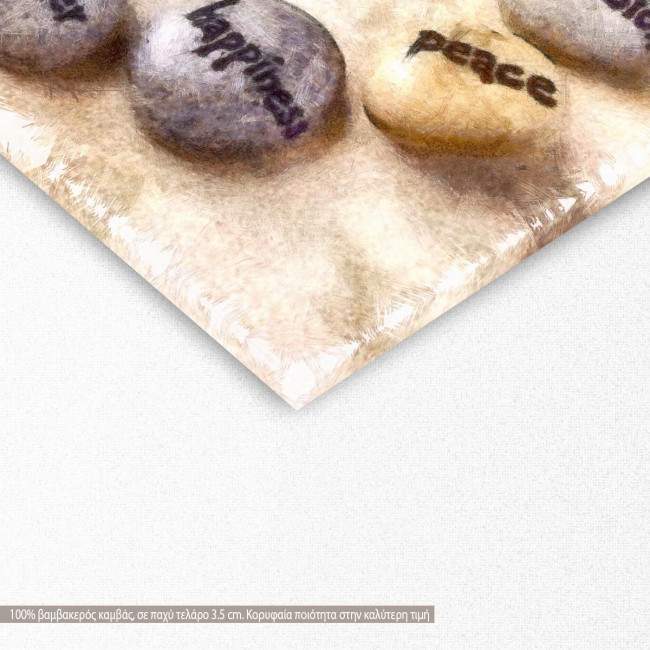 Canvas print Wisdom stones, detail