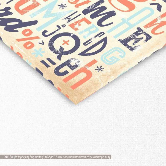 Canvas print Typography IV, detail