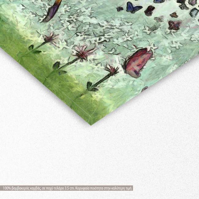 Canvas print Butterfly girl, detail