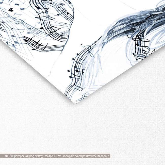 Canvas print Love song, detail