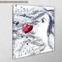 Canvas print Love song, side