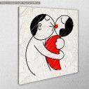 Canvas print Kiss, side