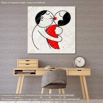 Canvas print Kiss