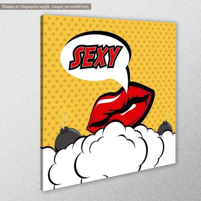 Canvas print Love me, side