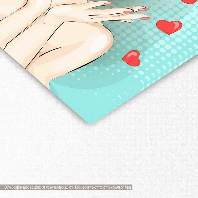 Canvas print Love me, detail