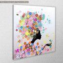 Canvas print Flower fashion girl, side