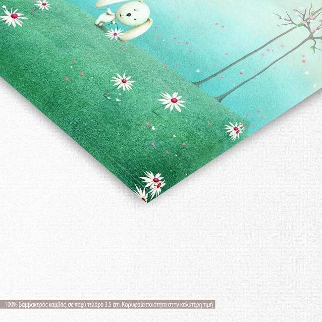 Kids canvas print Playfull rabbit