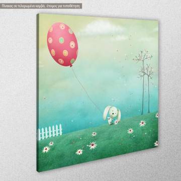 Kids canvas print Playfull rabbit 2
