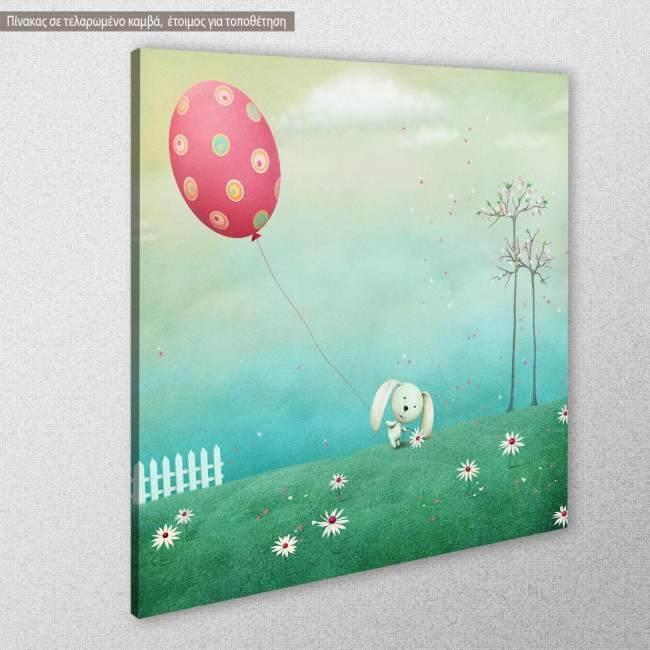 Kids canvas print Playfull rabbit