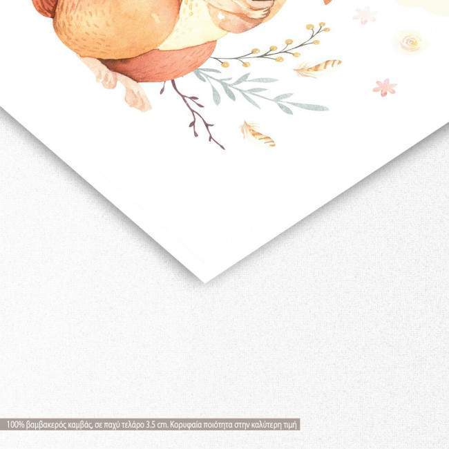 Kids canvas print Baby Squirrel