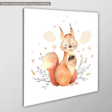 Kids canvas print Baby Squirrel 2