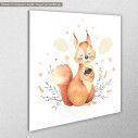 Πίνακας παιδικός σε καμβά, Baby squirrel, κοντινό
