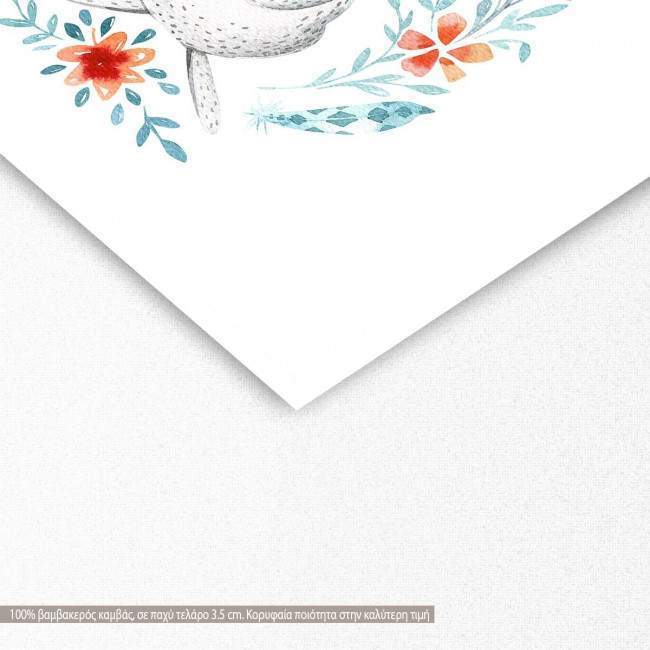 Πίνακας παιδικός σε καμβά, Baby rabbit, λεπτομέρεια