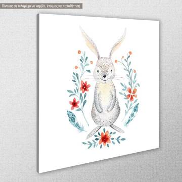 Πίνακας παιδικός σε καμβά Baby rabbit 2
