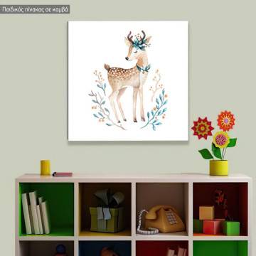 Πίνακας παιδικός σε καμβά Baby deer