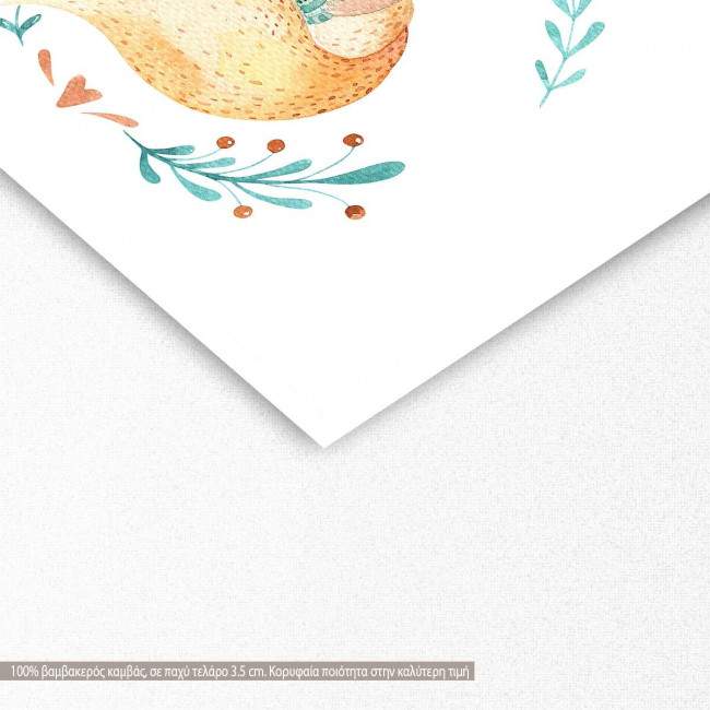 Kids canvas print Cute baby fox