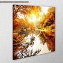 Canvas printRiver in a autumn forest, side