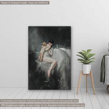 Canvas print Nymph and Eros, Gizis