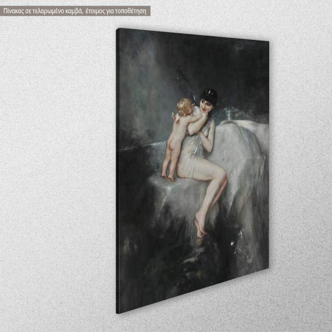 Canvas print Nymph and Eros, Gizis, side