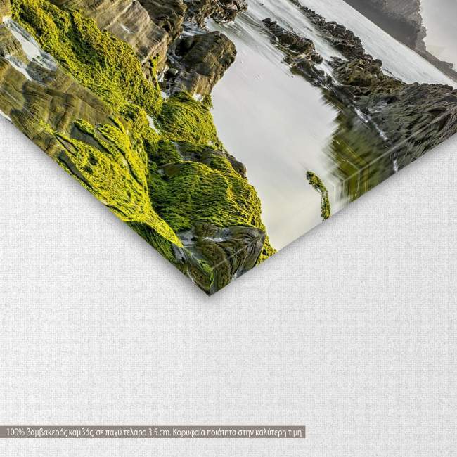 Canvas print Gueirua beach, detail