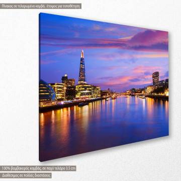 Πίνακας σε καμβά Λονδίνο, London skyline in sunset 2