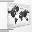 Canvas print Retro map grayscale, side