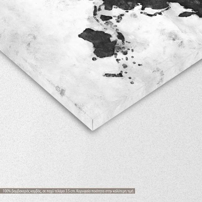 Canvas print Retro map grayscale, detail