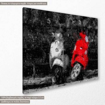 Πίνακας σε καμβά Βέσπα, Vespa elegance II 2