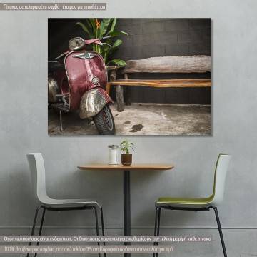 Canvas print Old vespa