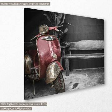 Canvas print Old vespa grayscale Framed canvas View 1 2