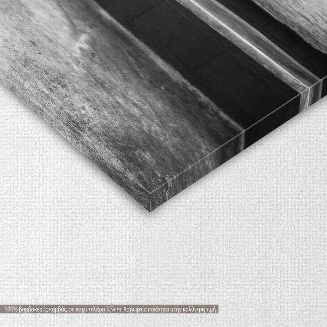 Canvas print Old vespa grayscale, detail