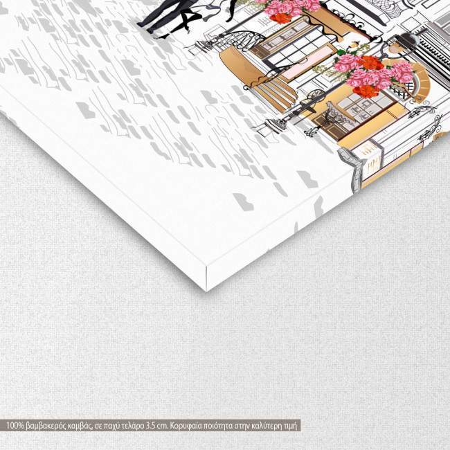 Canvas print Female musicians with dancers, detail