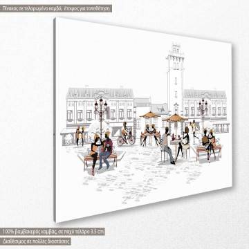 Canvas print Retro city 2