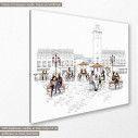 Canvas print Retro city, side