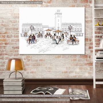 Canvas print Retro city