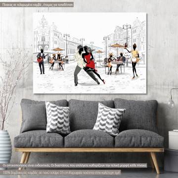 Canvas print Salsa in the street